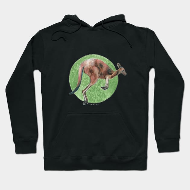 Kangaroo Hoodie by ReneeDixonArt